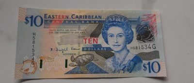 【世界钱币】精选微拍第90期暨2024年第一期 混合场 - 早期东加勒比10元 H-G冠 格林纳达 全新绝品