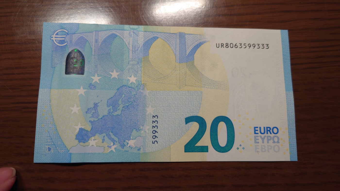 【世界钱币】精选微拍第90期暨2024年第一期 混合场 2015年20欧元 四签 全新绝品(原刀拆）无47豹子号333【注意是单张价】