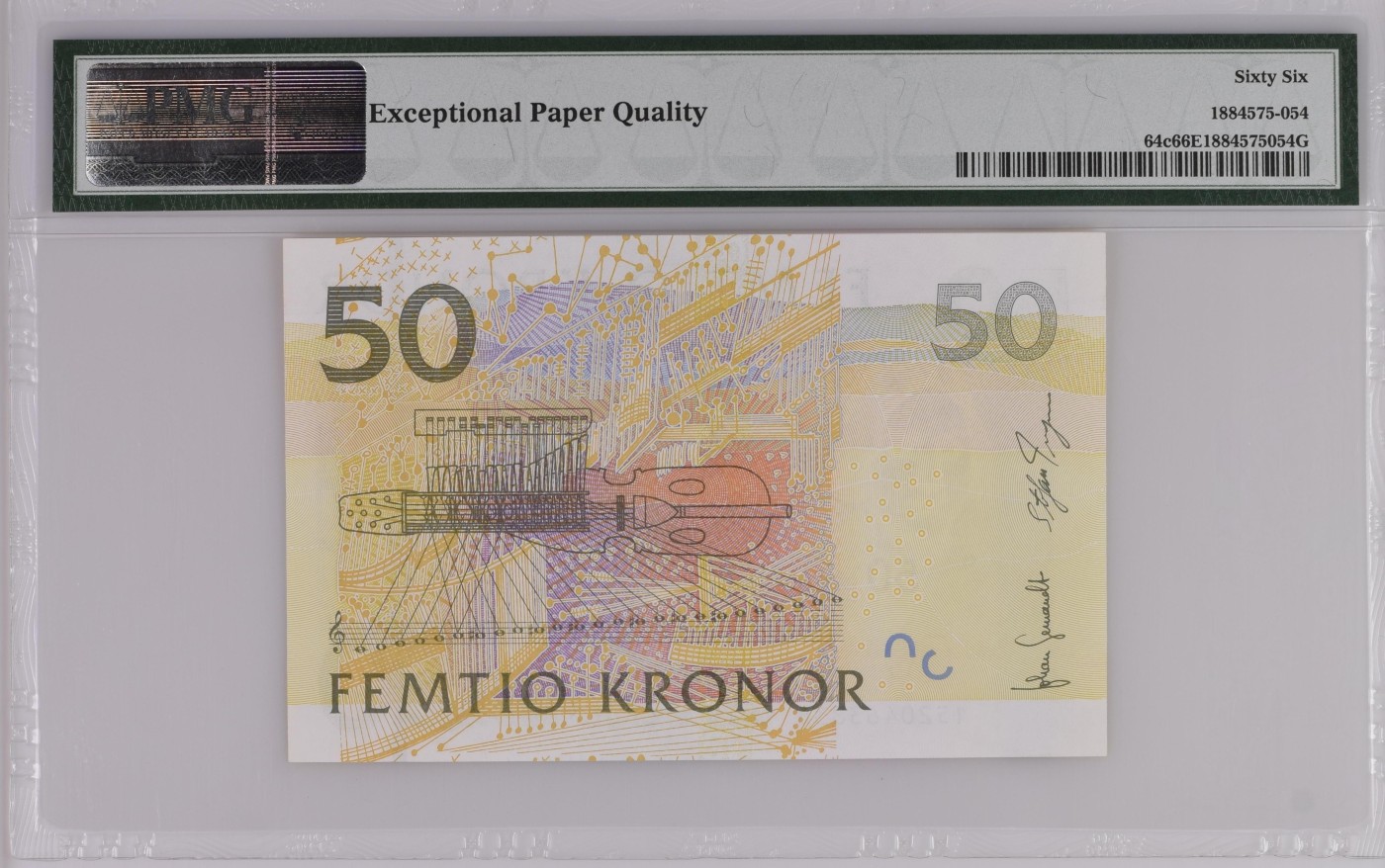 收藏联盟Quantum Auction 第321期拍卖  Sweden, Sveriges Riksbank, 50 Kronor 2011 - Wmk: J. Lind