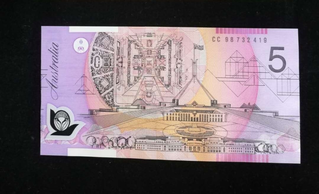 1998年（早期年份） 澳大利亚 5元 塑料钞 全新UNC