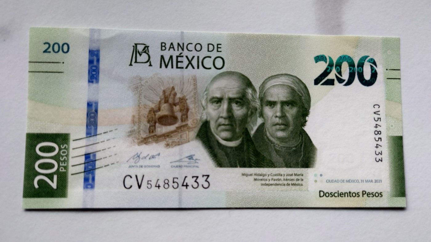 【世界钱币】精选微拍第90期暨2024年第一期 混合场 2021年墨西哥200比索 全新绝品