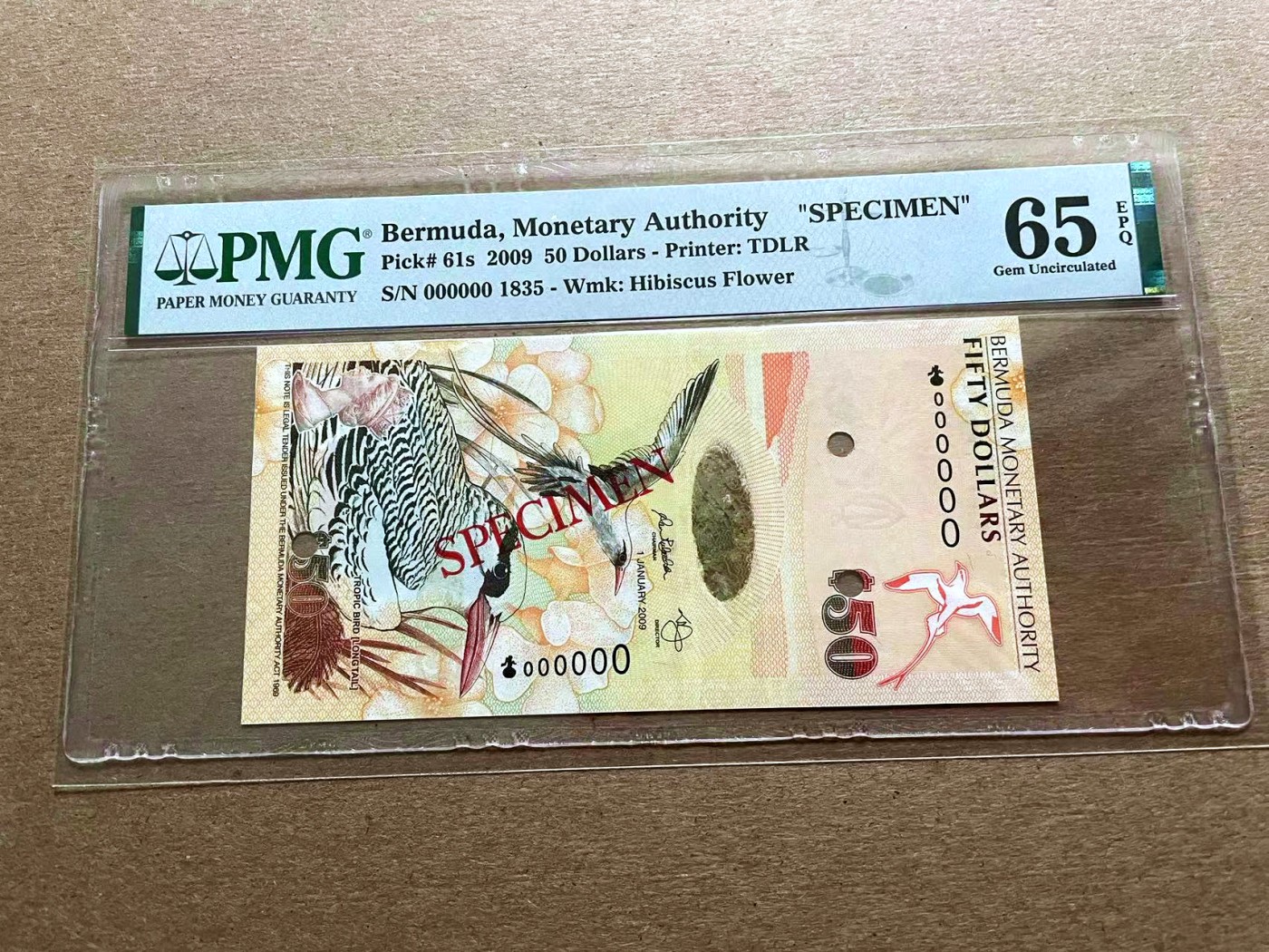 【Blue Auction】✨世界纸币精拍第427期【精】  【样钞 洋葱冠】百慕大 2009年50元 PMG65EPQ