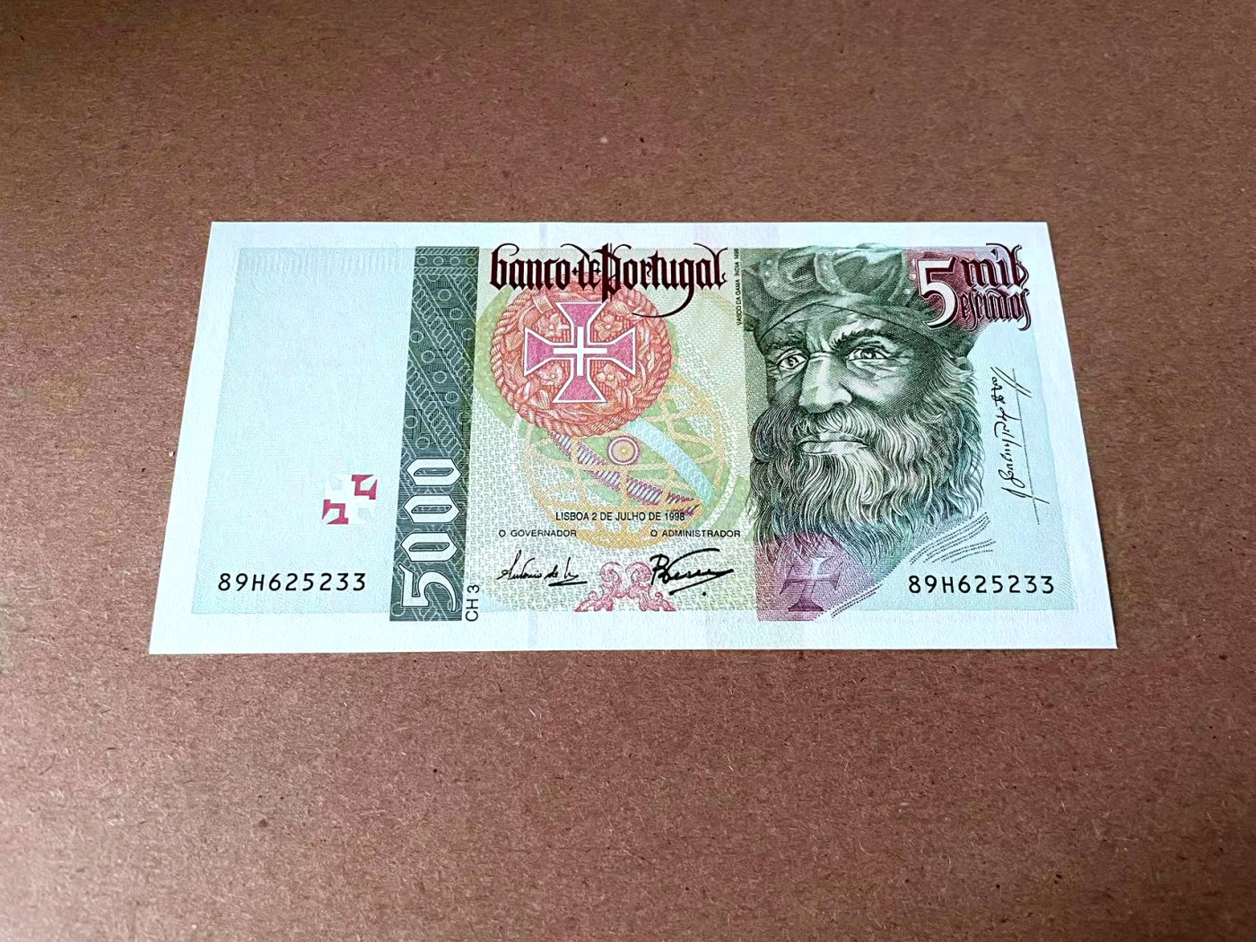 【Blue Auction】✨世界纸币精拍第427期【精】  【无47】葡萄牙 1998年5000埃斯库多 全新UNC