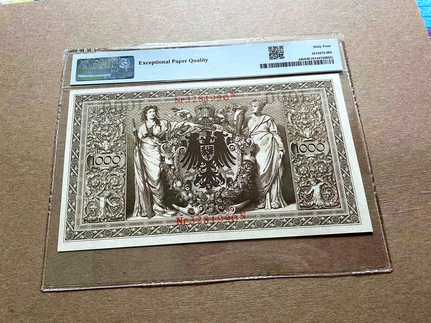 【Blue Auction】✨世界纸币精拍第427期【精】  【无47】德国 1910年1000马克 PMG64EPQ 