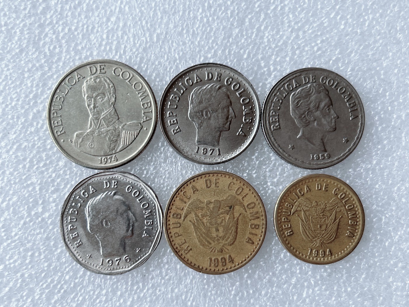 第一海外回流一元起拍收藏 散币专场 第62期 哥伦比亚硬币 6枚