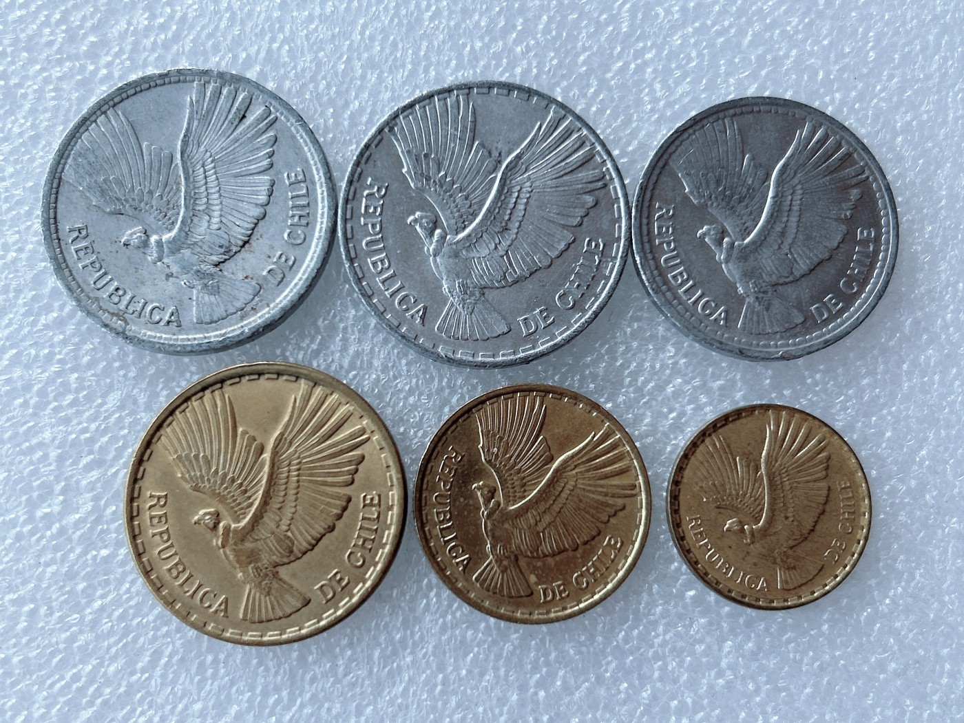 第一海外回流一元起拍收藏 散币专场 第62期 智利飞鹰版6枚