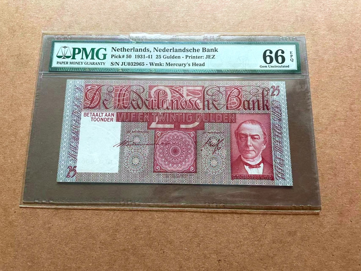 【Blue Auction】✨世界纸币精拍第428期——苍老师专场 PART1 荷兰 1931-41年25盾 行长 PMG66EPQ 