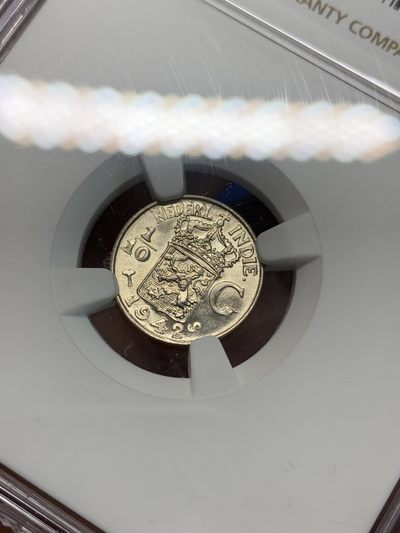《竞宝斋》第239场-周日，周一 年终拍场 (全场包邮) NGC MS65 1942年S版 荷属东印度群岛（今印尼）1/10盾 银币