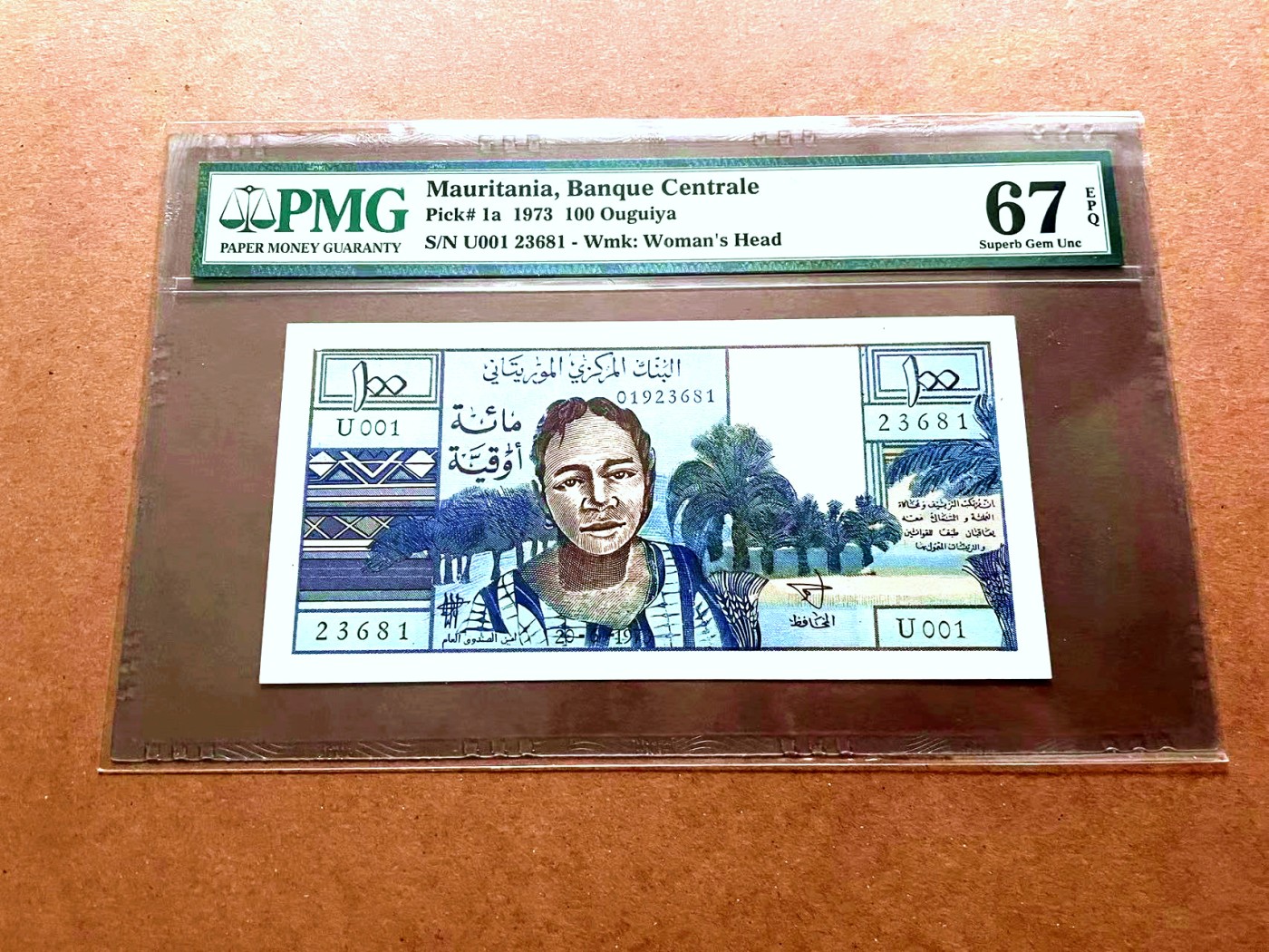 【Blue Auction】✨世界纸币精拍第429期——苍老师专场 PART2 【p1a 无47】毛里塔尼亚 1973年100乌吉亚 PMG67EPQ 