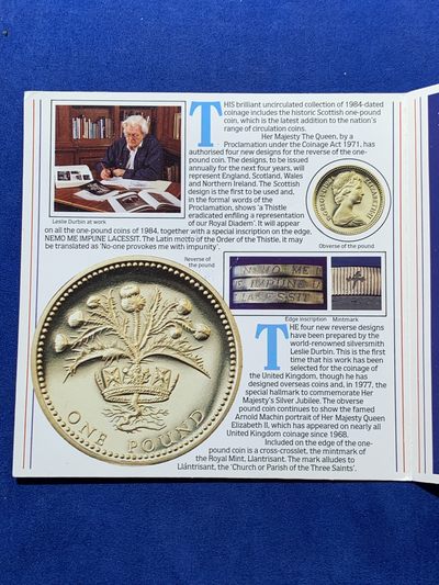 《竞宝斋》第239场-周日，周一 年终拍场 (全场包邮) 英国1984年硬币套装，共8枚，青年女王头像，1/2便士发行最后一年