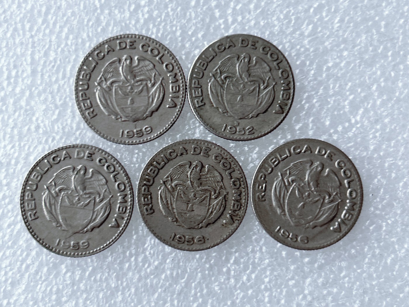 第一海外回流一元起拍收藏 散币专场 第62期 哥伦比亚50年代10分 5枚