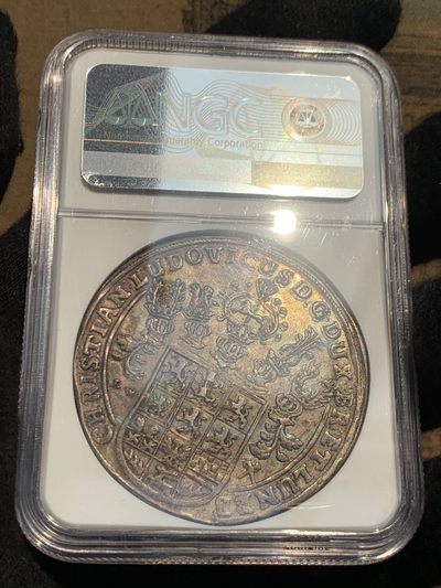 《竞宝斋》第239场-周日，周一 年终拍场 (全场包邮) NGC AU 德国 布伦瑞克 1663年 飞马泰勒 早期大马 胖嘟嘟的 马脸无磨损 全深打 底光也漂亮