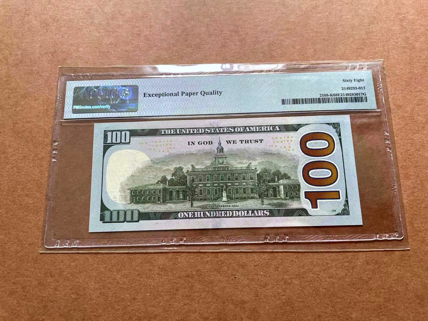 【Blue Auction】✨世界纸币精拍第428期——苍老师专场 PART1 【补号 5555狮子号】美国 2013年100美金 PMG68EPQ 超高分