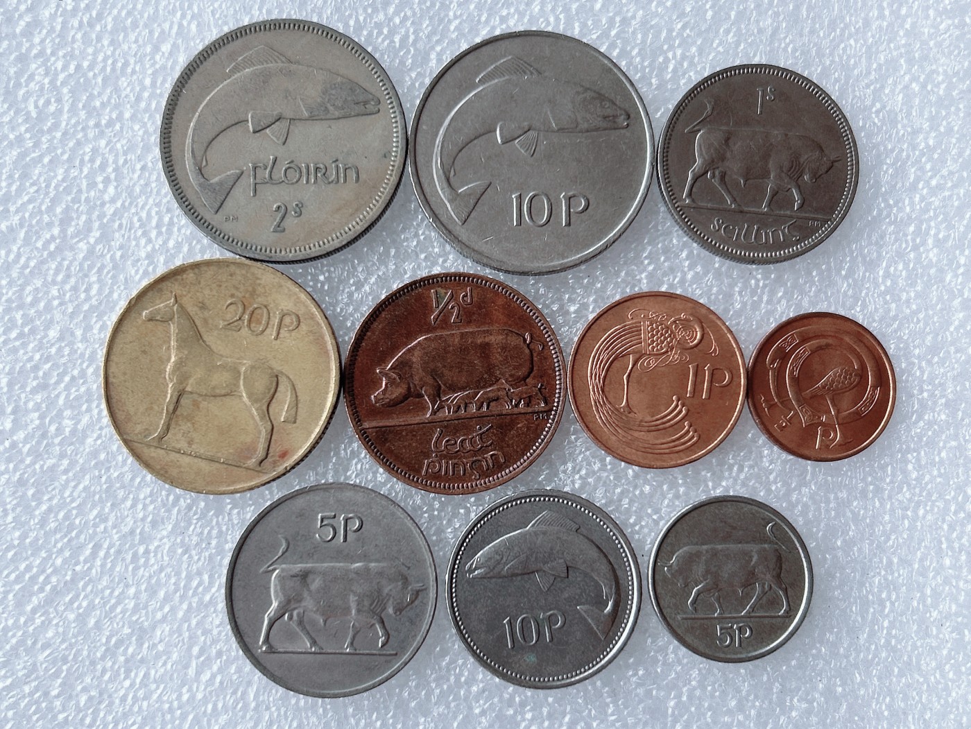 第一海外回流一元起拍收藏 散币专场 第62期 爱尔兰不同版硬币 10枚