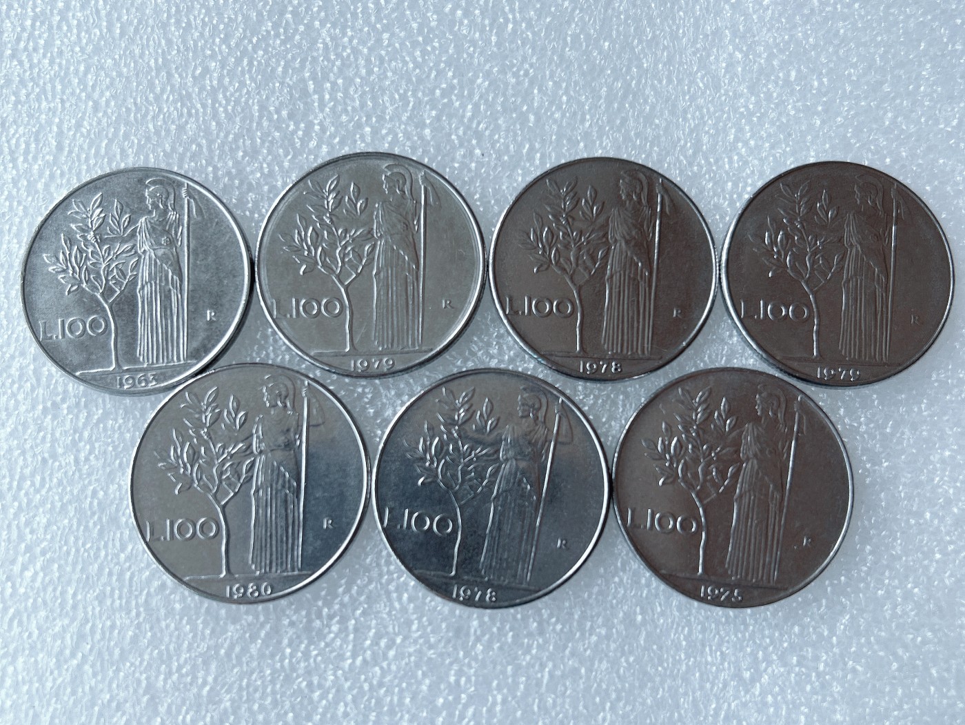 第一海外回流一元起拍收藏 散币专场 第62期 意大利大版100里拉 7枚