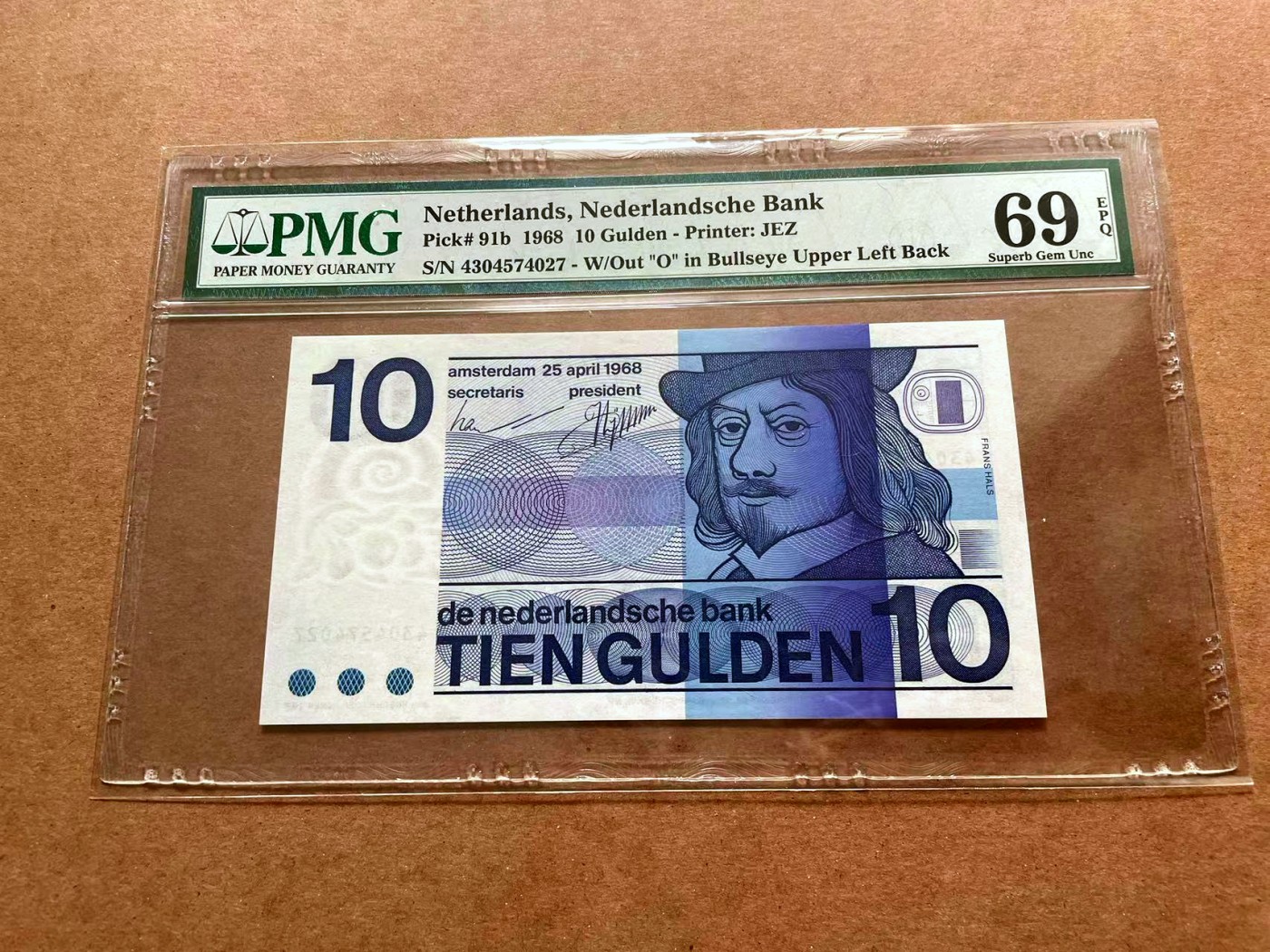 【Blue Auction】✨世界纸币精拍第428期——苍老师专场 PART1 荷兰 1968年10盾 PMG69EPQ 近满分 