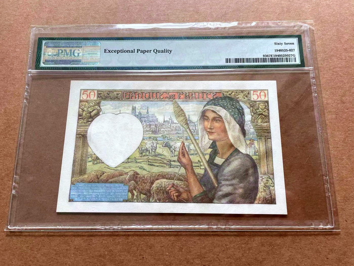【Blue Auction】✨世界纸币精拍第428期——苍老师专场 PART1 法国 1940-42年50法郎 PMG67EPQ 红顶商人