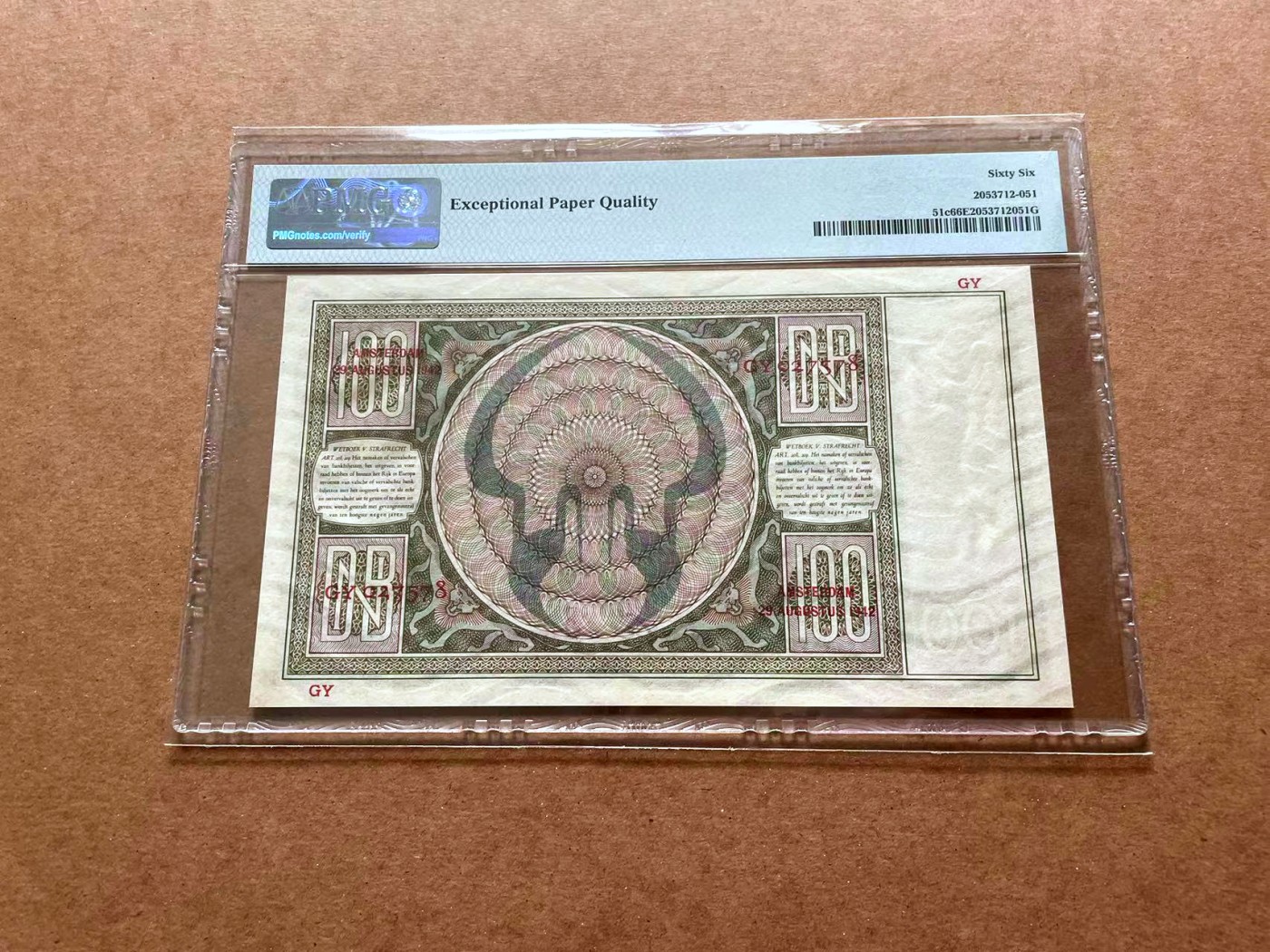 【Blue Auction】✨世界纸币精拍第428期——苍老师专场 PART1 荷兰 1942-44年100盾 经典“鬼女” PMG66EPQ 