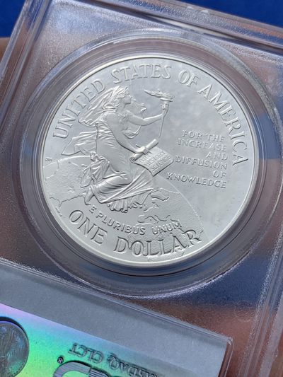 《竞宝斋》第239场-周日，周一 年终拍场 (全场包邮) PCGS PR69DCAM 美国史密斯研究会成立150周年纪念精制银币 很漂亮的美国现代银币之一