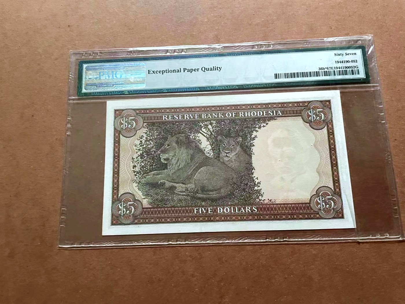 【Blue Auction】✨世界纸币精拍第429期——苍老师专场 PART2 【补号无47】罗德西亚 1978年5元 PMG67EPQ 