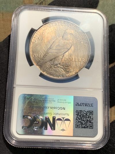 《竞宝斋》第239场-周日，周一 年终拍场 (全场包邮) NGC-MS63 美国1922和平鸽1美元银币