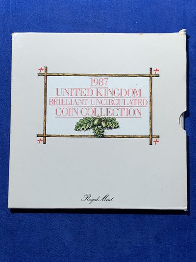 《竞宝斋》第239场-周日，周一 年终拍场 (全场包邮) 英国1987年硬币套装，共7枚