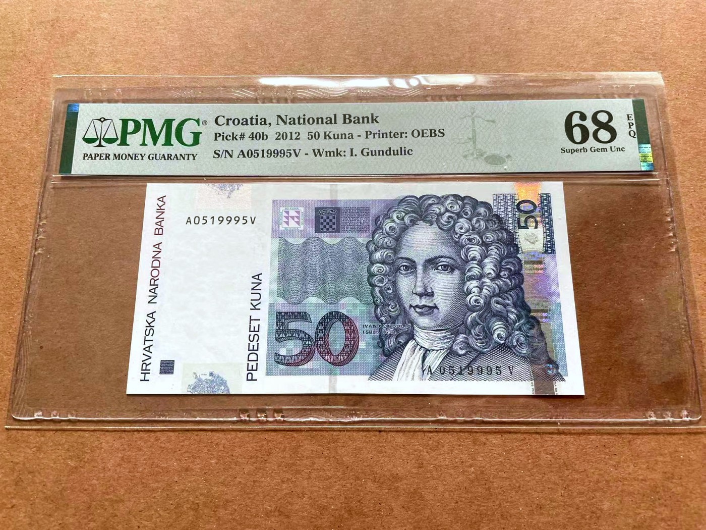【Blue Auction】✨世界纸币精拍第428期——苍老师专场 PART1 克罗地亚 2012年50库纳 PMG68EPQ 超高分