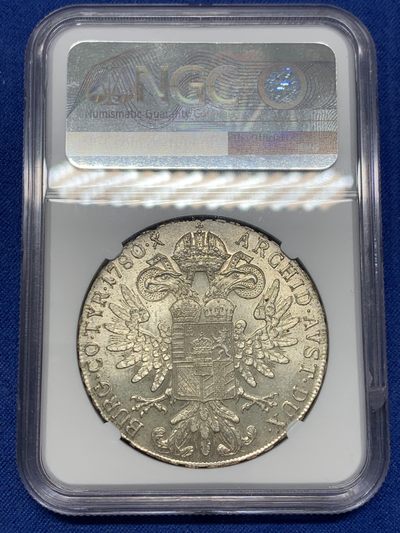 《竞宝斋》第239场-周日，周一 年终拍场 (全场包邮) NGC-MS64 1780年奥地利大奶妈1泰勒银币（后铸）