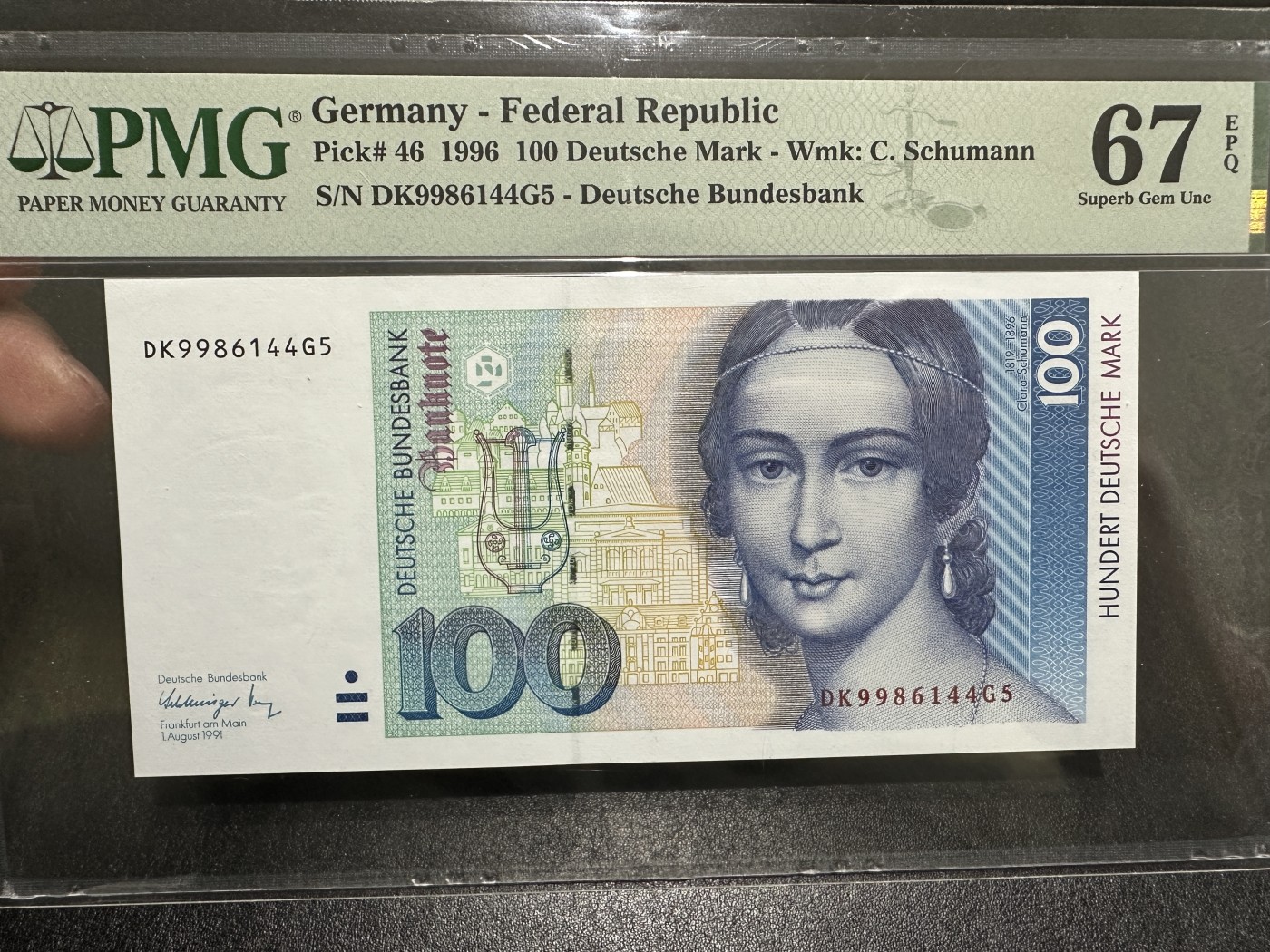 《外钞收藏家》第三百三十六期 1996年德国末版100马克 PMG67