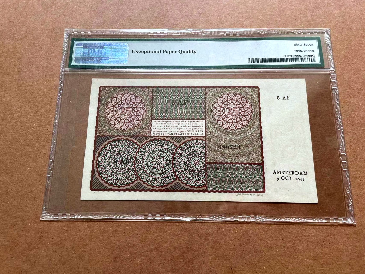 【Blue Auction】✨世界纸币精拍第428期——苍老师专场 PART1 【亚军分】荷兰 1943-44年25盾 PMG67EPQ 小女孩经典