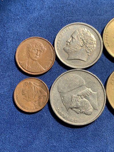 《竞宝斋》第239场-周日，周一 年终拍场 (全场包邮) 6枚一组 80年代希腊流通币一套