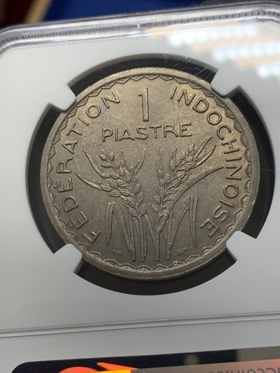 《竞宝斋》第239场-周日，周一 年终拍场 (全场包邮) NGC MS63 法属印支1946年大镍币 安全边 高分稀少品种