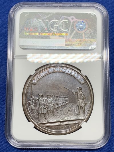 《竞宝斋》第239场-周日，周一 年终拍场 (全场包邮) 唯一冠军分 NGC MS65BN 法国1665年路易十四统领军事期刊纪念大铜章