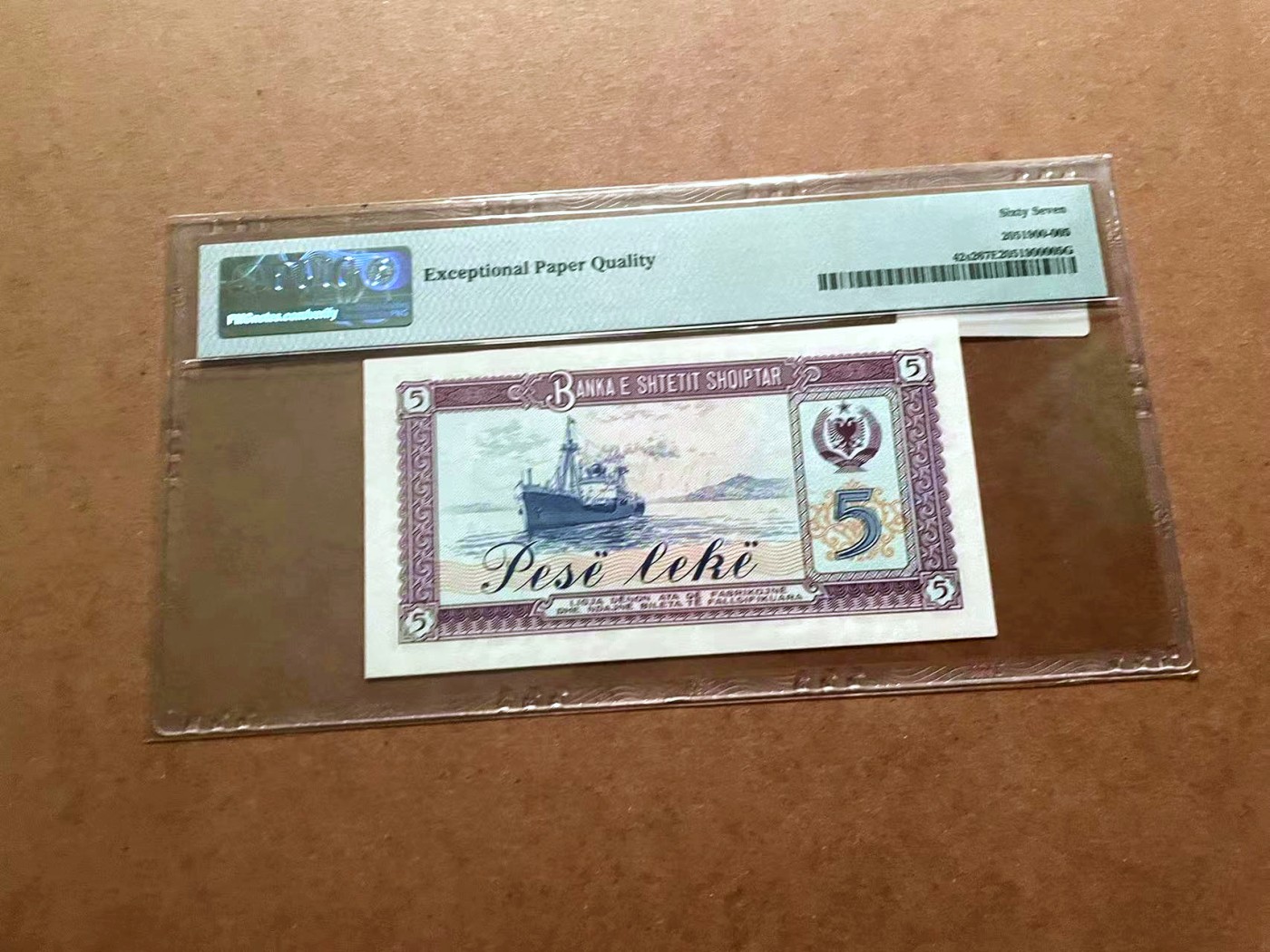 【Blue Auction】✨世界纸币精拍第429期——苍老师专场 PART2 阿尔巴尼亚 1976年5列克 PMG67EPQ 样钞