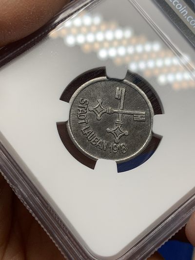 《竞宝斋》第239场-周日，周一 年终拍场 (全场包邮) NGC UNC 德国 德紧 1918 劳班芬克 10芬妮