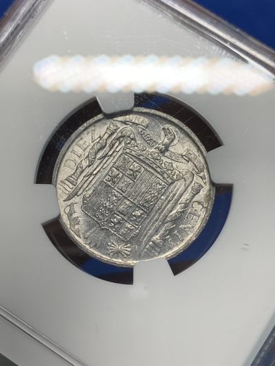 《竞宝斋》第239场-周日，周一 年终拍场 (全场包邮) NGC MS63 西班牙1953年10分唐吉坷德勇士铝币