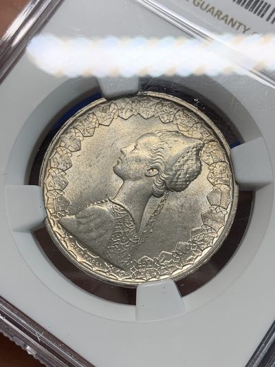 《竞宝斋》第239场-周日，周一 年终拍场 (全场包邮) NGC-MS63 意大利1958年500里拉银币，经典人妻帆船首年份，单面好彩