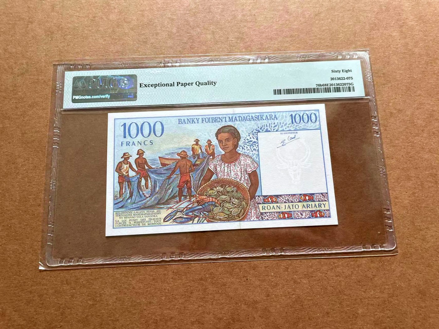 【Blue Auction】✨世界纸币精拍第428期——苍老师专场 PART1 【88尾无47】马达加斯加 1994年1000法郎 PMG68EPQ 超高分