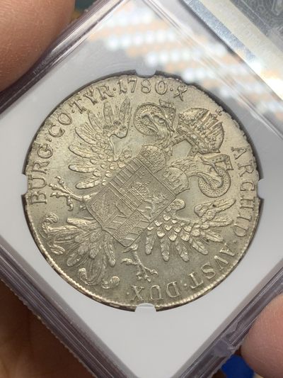 《竞宝斋》第239场-周日，周一 年终拍场 (全场包邮) NGC-MS64 1780年奥地利大奶妈1泰勒银币（后铸）