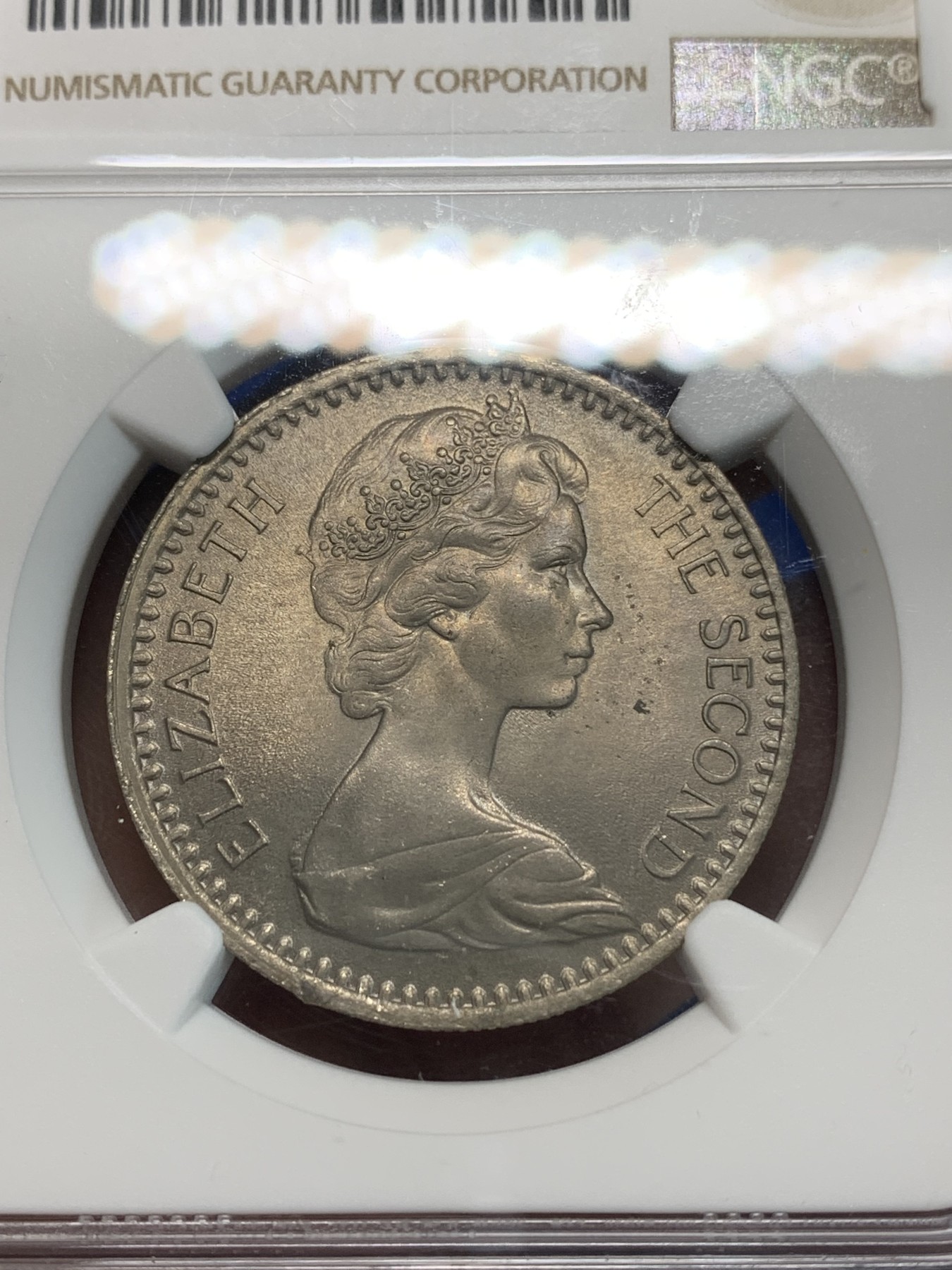 《竞宝斋》第240场-周日，周一 年终尾场 (全场包邮) NGC-MS64 罗德西亚1964年2.5先令镍币，经典羚羊造型 转光好