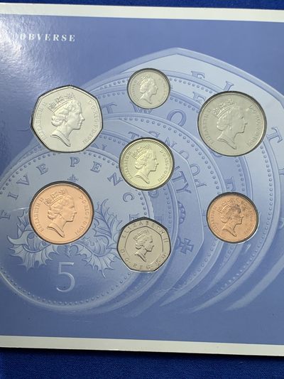 《竞宝斋》第239场-周日，周一 年终拍场 (全场包邮) 英国1991年硬币套装，共7枚