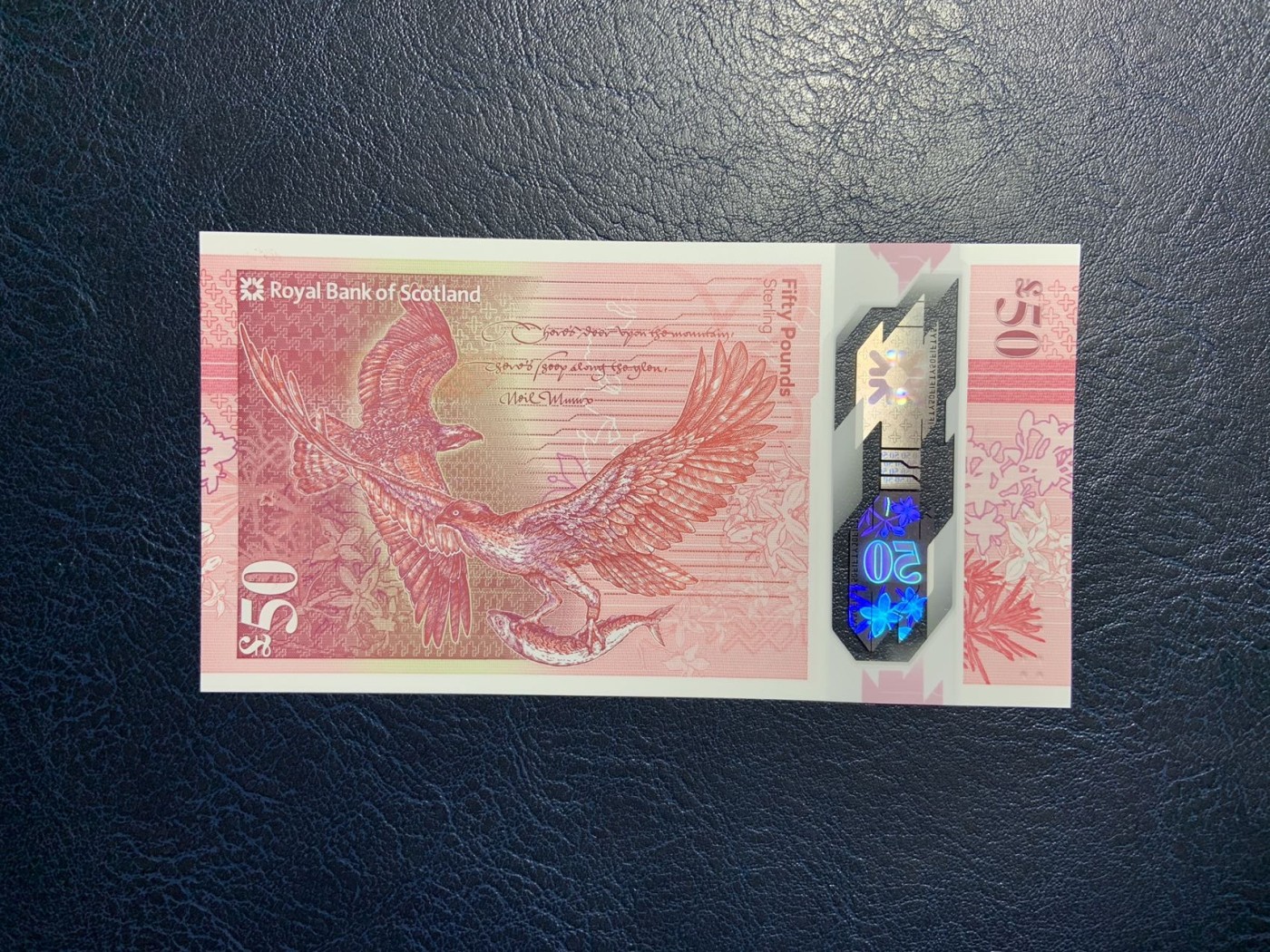 收藏联盟Quantum Auction 第321期拍卖  苏格兰皇家银行2020年50镑 品相全新UNC 号码无4 女性教育家 弗洛拉