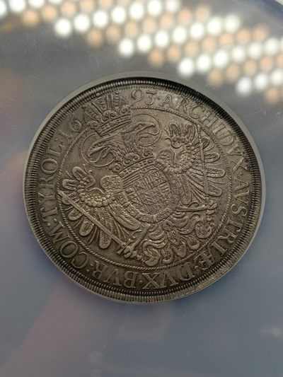 《竞宝斋》第239场-周日，周一 年终拍场 (全场包邮) NGC-AU53 奥地利1693神罗利奥波德维也纳厂泰勒 原味低评
