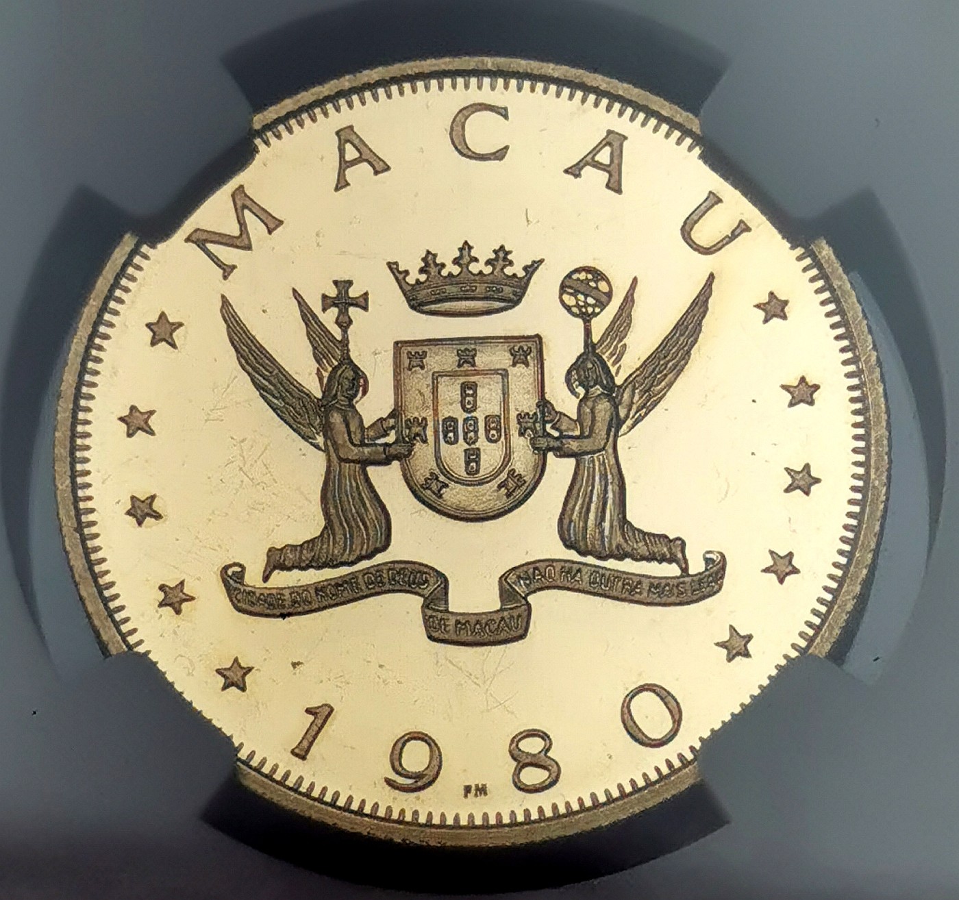 凡希社世界钱币微拍第二百六十期 1980中国澳门壬申猴年俺老孙1000元金币精铸NGC-PF66UC，15.976g 917金，生肖系列币筋！