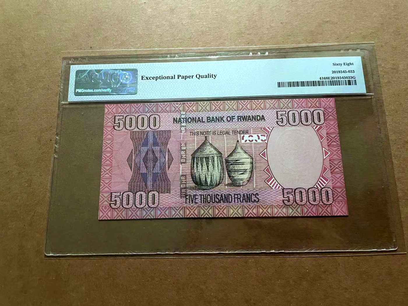 【Blue Auction】✨世界纸币精拍第429期——苍老师专场 PART2 卢旺达 2014年5000法郎 PMG68EPQ 超高分 