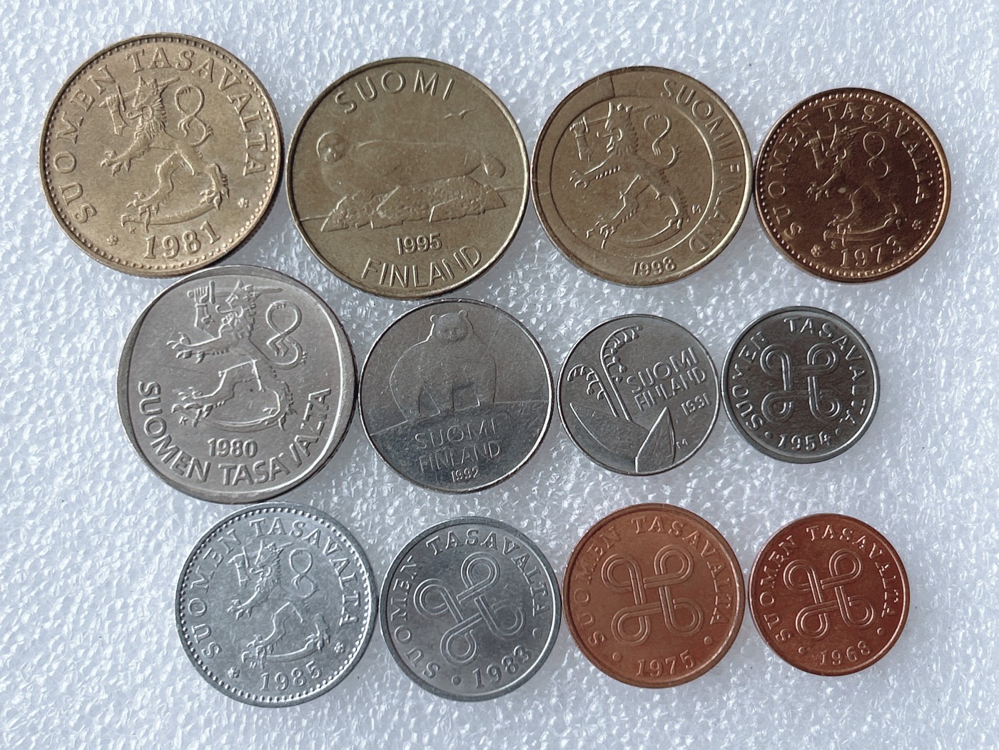 第一海外回流一元起拍收藏 散币专场 第62期 芬兰硬币 12枚