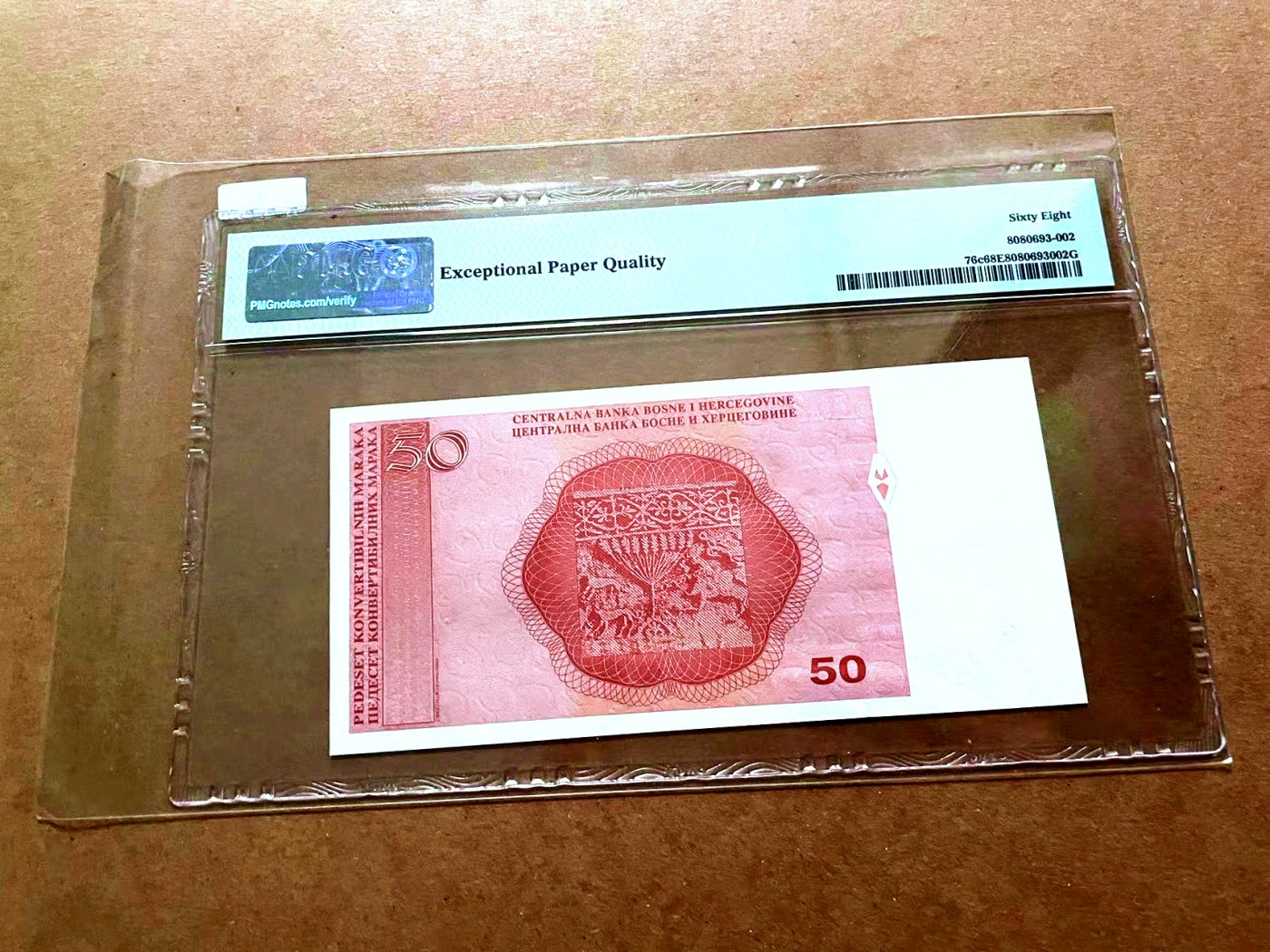 【Blue Auction】✨世界纸币精拍第429期——苍老师专场 PART2 【333豹子号无47】波黑 2009年50马克  PMG68EPQ  超高分