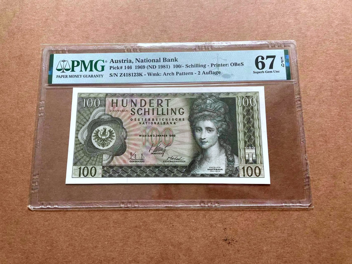 【Blue Auction】✨世界纸币精拍第428期——苍老师专场 PART1 奥地利 1969年100先令 PMG67EPQ 高分 