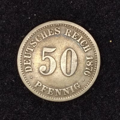 巴斯克收藏第224期 散币专场 2月 6/7/8 号三场连拍 全场包邮 2月24日发货  - 德国 威廉一世 1876年 50芬尼银币