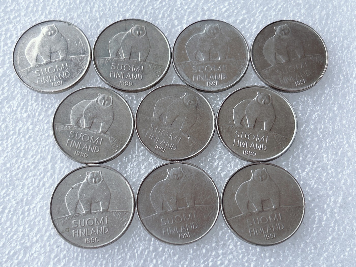 第一海外回流一元起拍收藏 散币专场 第62期 芬兰90年代50芬尼 10枚